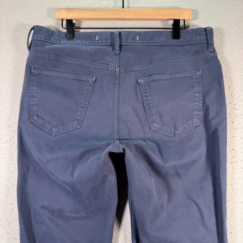 Banana Republic The Traveler Chino Pants Men 35x32 Slate Blue Slim Twill Classic